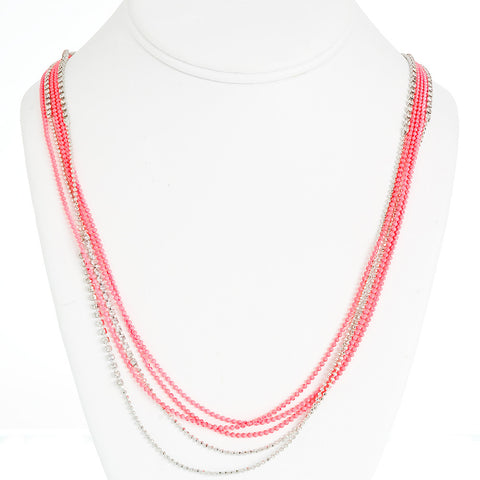 Day-Glo Dangle Necklace--Pop of Pink