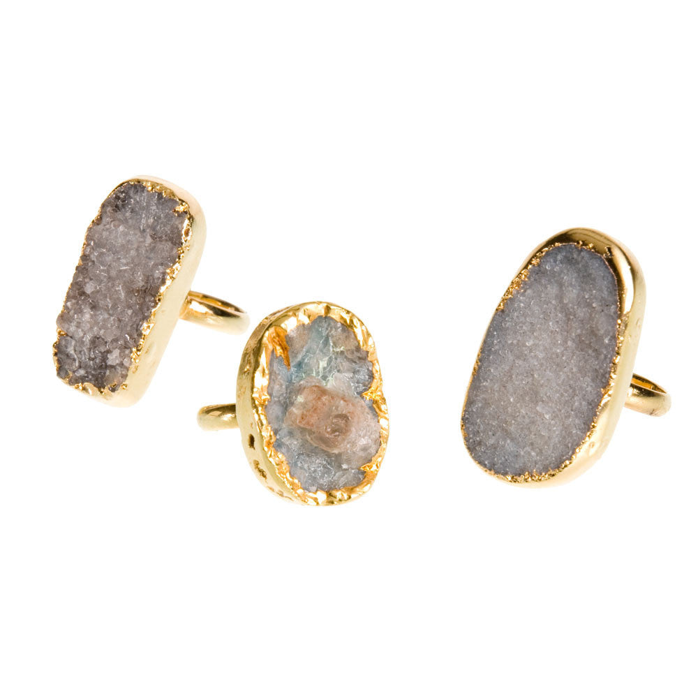 Bijouterie Druzy Stone Rings