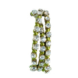 Chartreuse Crystal Wrap Bracelet